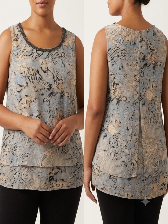 Juicy Couture Tops - Juicy Couture Abstract Beaded Scoop Tank